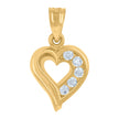 10Kt Yellow Gold Womens Heart Charm Pendant