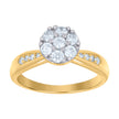 10kt Two-Tone Gold Womens Cubic-Zirconia Fashion Ring 
