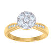 10kt Two-Tone Gold Womens Cubic-Zirconia Fashion Ring 