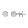 14Kt White Gold Womens 6mm Ball Stud Earrings