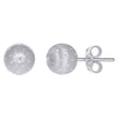 14Kt White Gold Womens 10mm Ball Stud Earrings