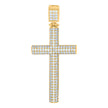 10Kt Yellow Gold Unisex Cubic-Zirconia Cross Religious Charm Pendant