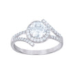 925 Sterling Silver Women Cubic-Zirconia Fashion Ring Size 5