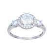 925 Sterling Silver Womens Cubic-Zirconia Fashion Ring Size 8 - SLV-112702