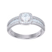 925 Sterling Silver Womens Baguette Round Cubic-Zirconia Square Head Fashion Ring Size 8 - SLV-112708