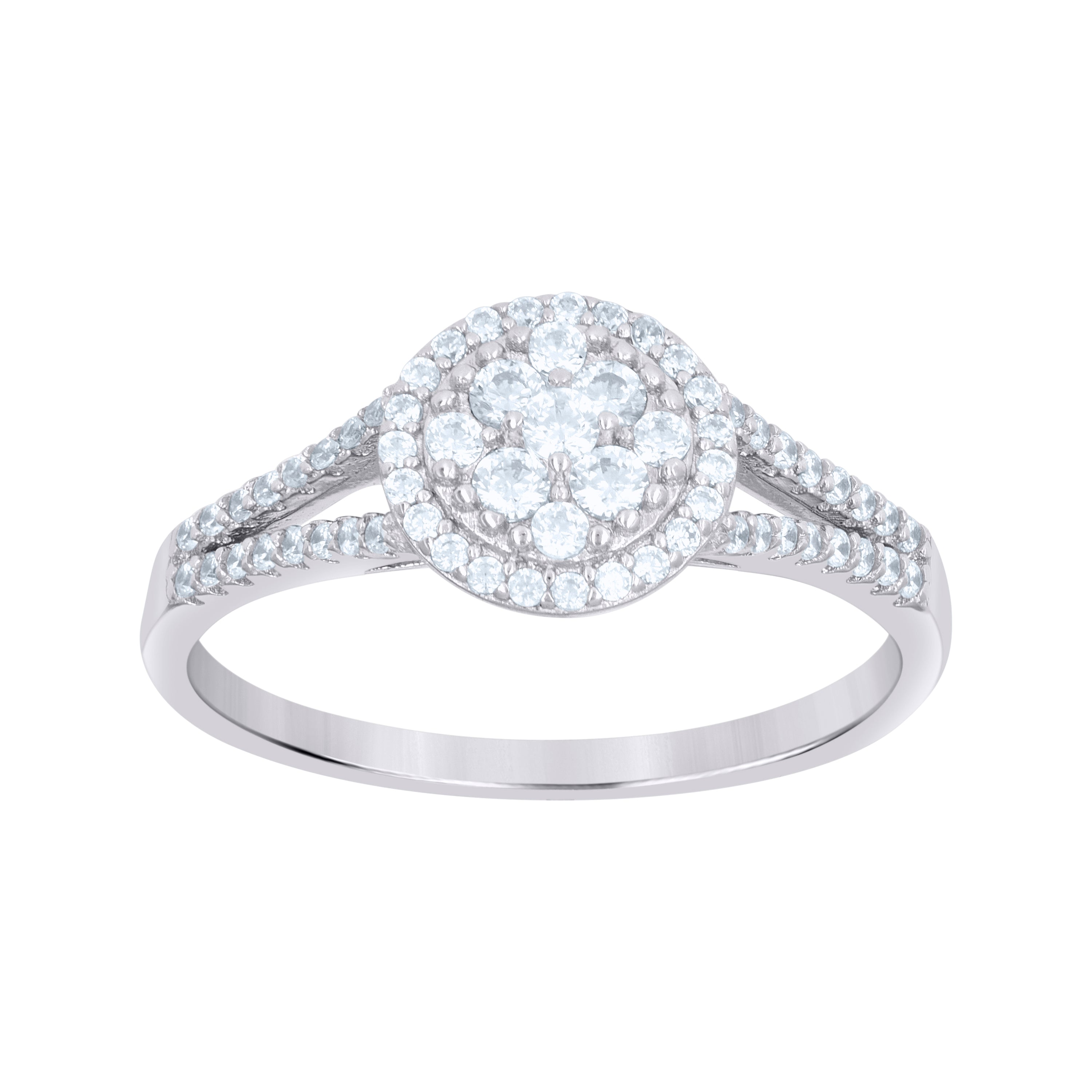 925 Sterling Silver Womens Cubic-Zirconia Fashion Ring Size 7 - SLV-112734
