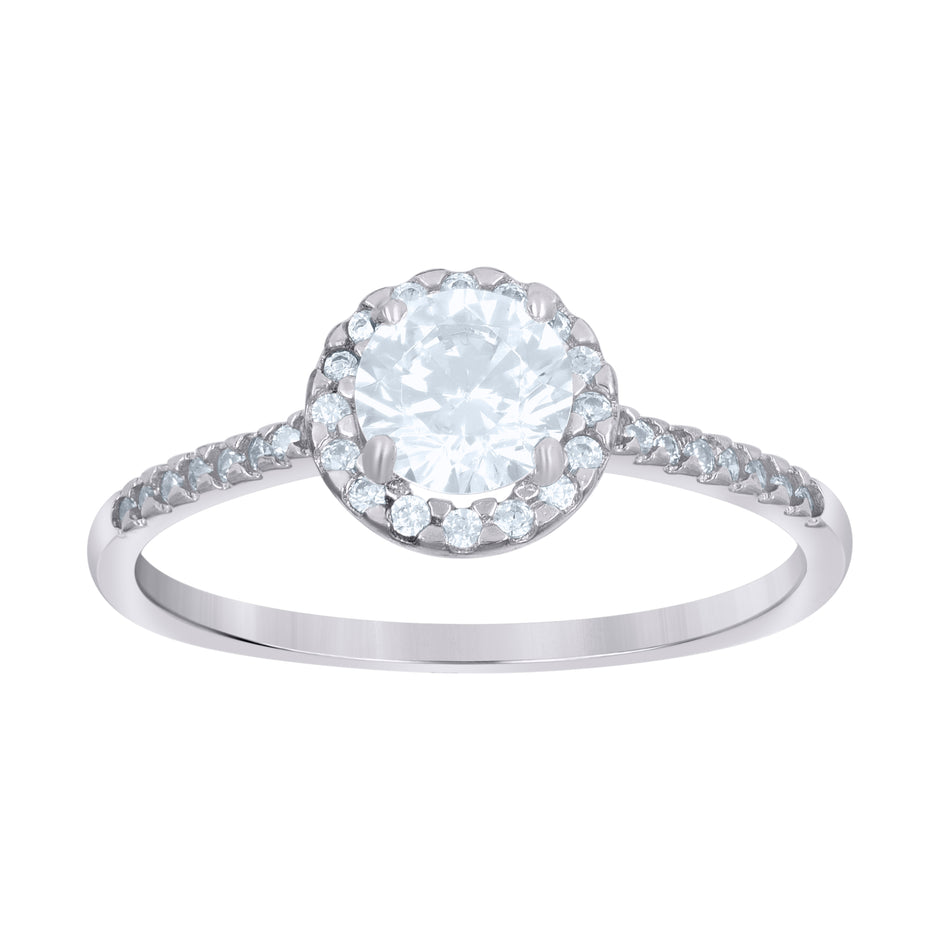 925 Sterling Silver Womens Cubic-Zirconia Fashion Ring Size 5