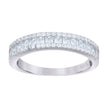 925 Sterling Silver Womens Princess-Cut Round Cubic-Zirconia Fashion Ring Size 7 - SLV-112784