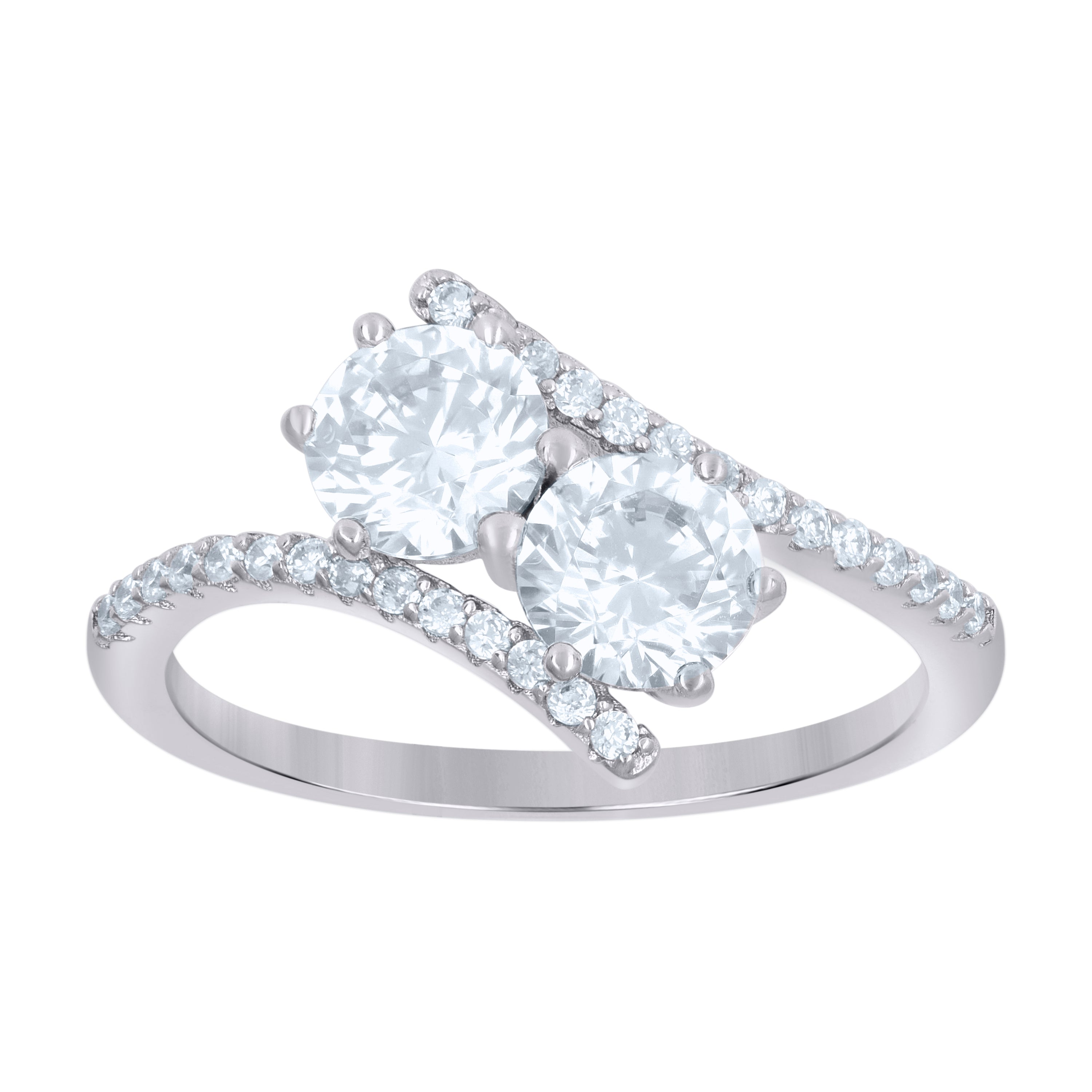 925 Sterling Silver Womens Cubic-Zirconia Fashion Ring Size 5