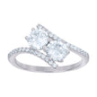 925 Sterling Silver Womens Cubic-Zirconia Fashion Ring Size 5
