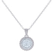925 Sterling Silver Womens Cubic-Zirconia Fashion Charm Necklace