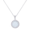 925 Sterling Silver Womens Cubic-Zirconia Fashion Charm Necklace
