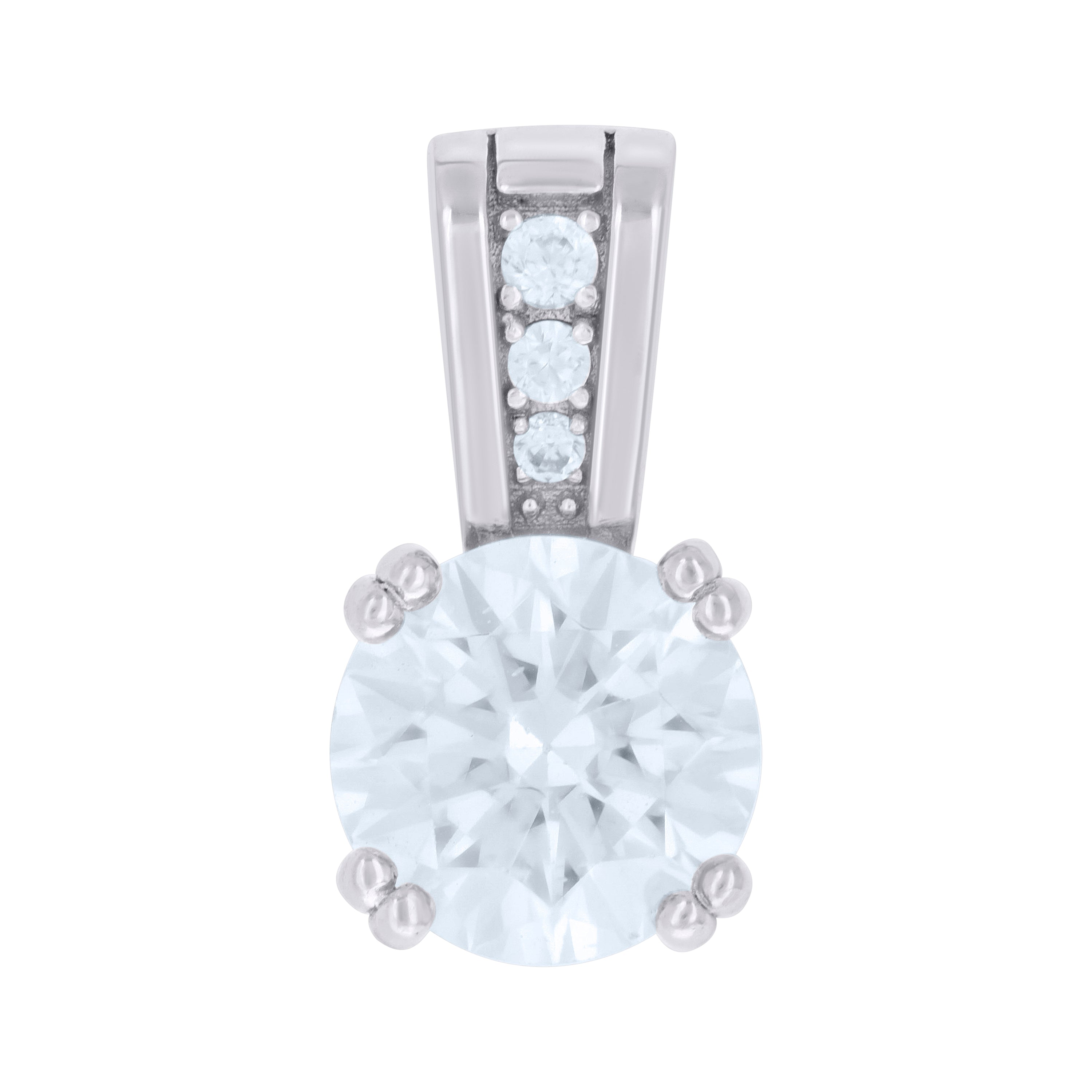 925 Sterling Silver Womens Cubic-Zirconia Fashion Charm Pendant
