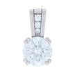 925 Sterling Silver Womens Cubic-Zirconia Fashion Charm Pendant