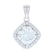 925 Sterling Silver Womens Cubic-Zirconia Fashion Charm Pendant
