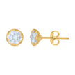 14Kt Yellow Gold Womens Cubic-Zirconia 6mm Fashion Stud Earrings