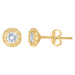 14Kt Yellow Gold Womens Cubic-Zirconia 6mm Fashion Stud Earrings