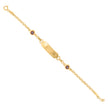 10kt Yellow Gold Womens Enamel Evil Eye Good Luck ID Bracelet Size 6 Inches 