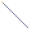 10kt Yellow Gold Womens Enamel Evil Eye Good Luck Bracelet Size 7 Inches 