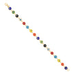 10kt Yellow Gold Womens Enamel Evil Eye Good Luck Bracelet Size 7 Inches 