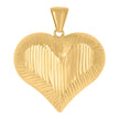 10kt Yellow Gold Womens Love Heart Charm Pendant