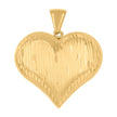 10kt Yellow Gold Womens Love Heart Charm Pendant