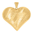 10kt Yellow Gold Womens Love Heart Charm Pendant
