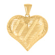 10kt Yellow Gold Womens Love Heart Charm Pendant