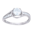 925 Sterling Silver Womens Cubic-Zirconia Fashion Ring Size 8 - SLV-114223