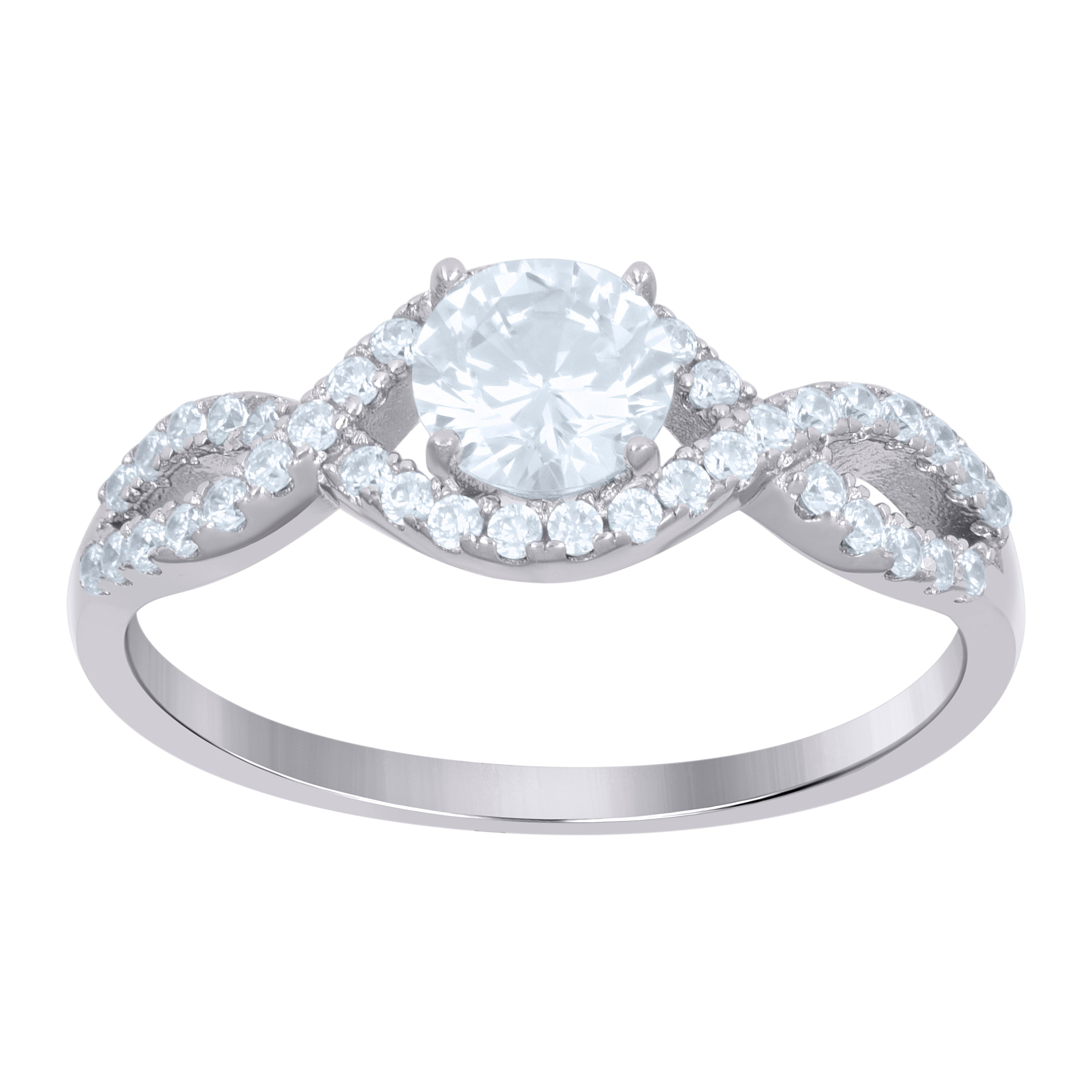925 Sterling Silver Womens Cubic-Zirconia Fashion Ring Size 10 - SLV-114255