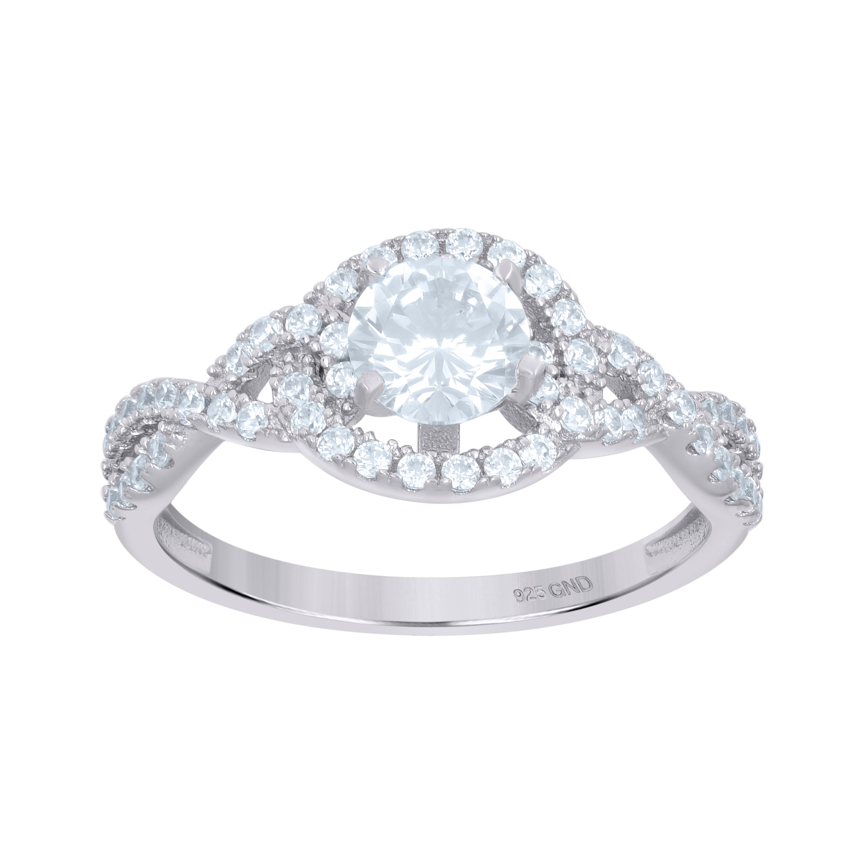 925 Sterling Silver Womens Cubic-Zirconia Fashion Ring Size 5