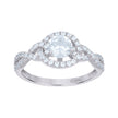 925 Sterling Silver Womens Cubic-Zirconia Fashion Ring Size 7 - SLV-114259