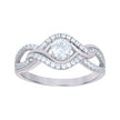 925 Sterling Silver Womens Cubic-Zirconia Fashion Ring Size 9 - SLV-114353