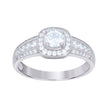 925 Sterling Silver Womens Cubic-Zirconia Fashion Ring Size 9 - SLV-114414
