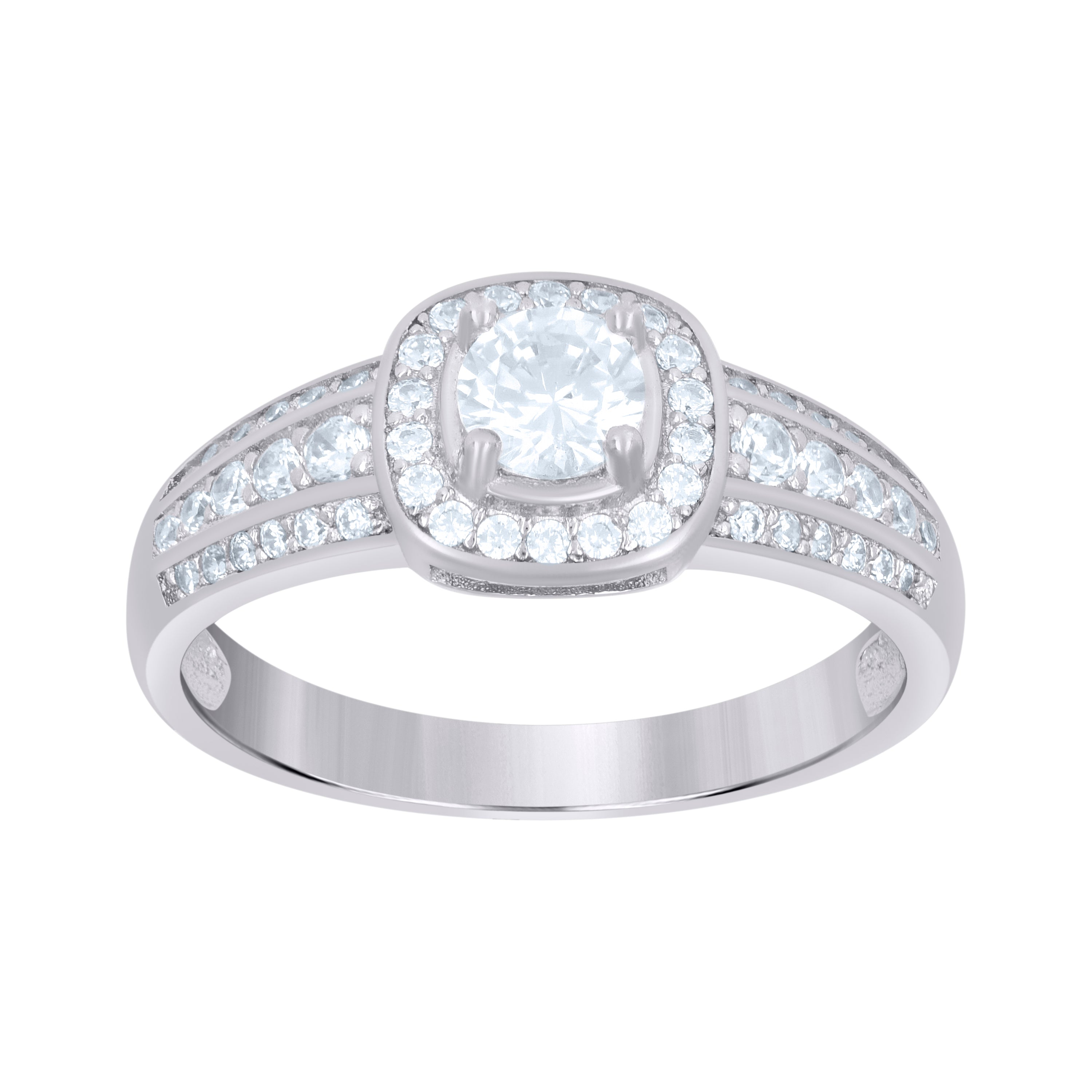 925 Sterling Silver Womens Cubic-Zirconia Fashion Ring Size 10 - SLV-114415