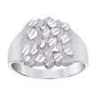 925 Sterling Silver Womens Diamond-Cut Nugget Ring Size 10 - SLV-114685