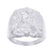 925 Sterling Silver Mens Diamond-Cut Nugget Fashion Ring Size 10 - SLV-114692