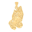 925 Sterling Silver Yellow-Tone Mens Praying Hands Symbol Religious Charm Pendant