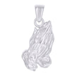 925 Sterling Silver Mens Praying Hands Symbol Religious Charm Pendant
