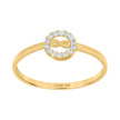 14kt Yellow Gold Womens Cubic-Zirconia Infinity Symbol Ring