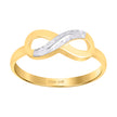 14kt Two-Tone Gold Womens Infinity Symbol Ring