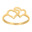 14kt Yellow Gold Womens Intertwined Hearts Ring