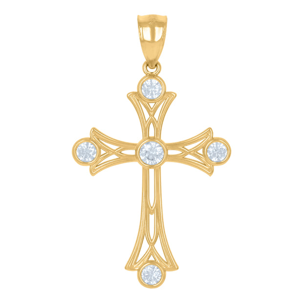 10Kt Gold Cz Pendant