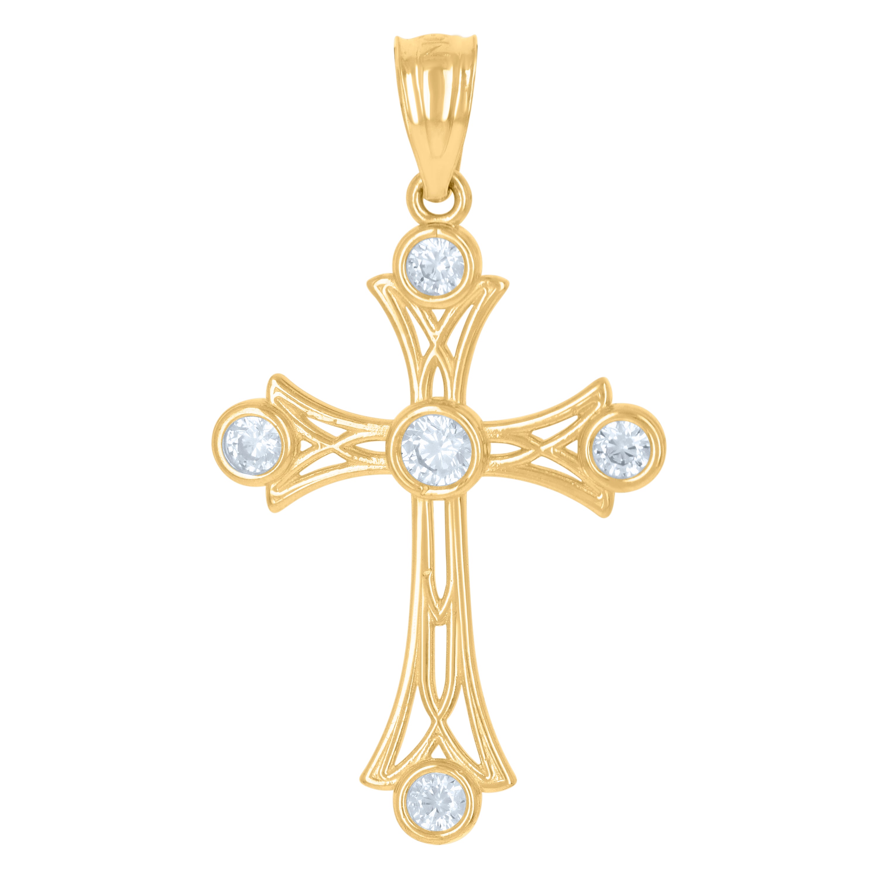10Kt Gold Cz Pendant