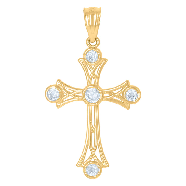 10Kt Gold Cz Pendant