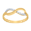 10kt Two-Tone Gold Womens Cubic-Zirconia Love Symbol Infinity Ring