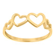 10kt Yellow Gold Womens Heart Love Ring