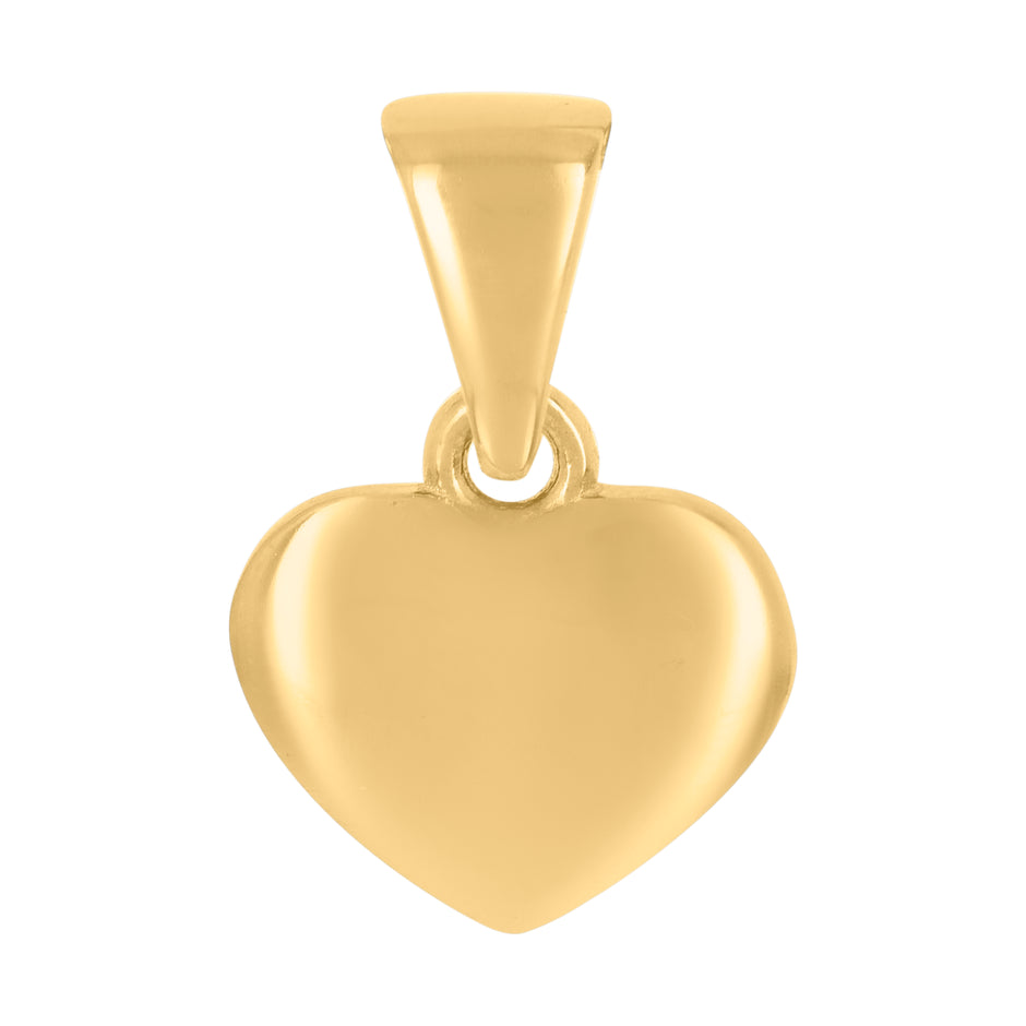 10kt Yellow Gold Womens Heart Charm Pendant