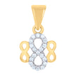 10kt Two-tone Gold Womens Cubic-Zirconia Love Symbol Infinity Charm Pendant