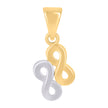 10kt Two-tone Gold Womens Love Symbol Infinity Charm Pendant